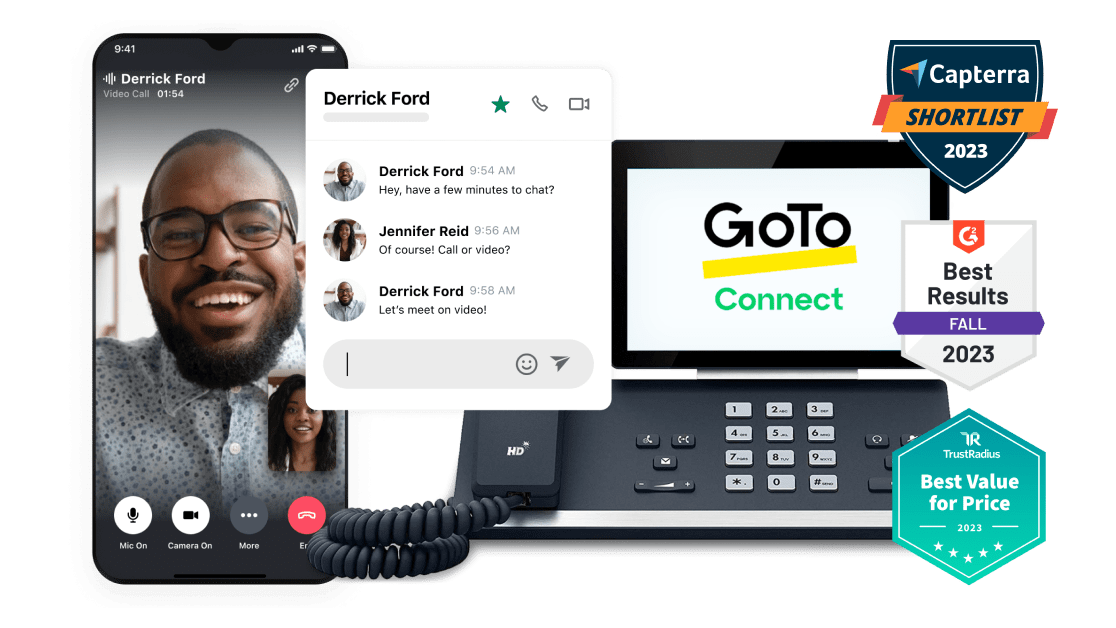 GoTo Connect’s bekroonde telefoonsysteem.
